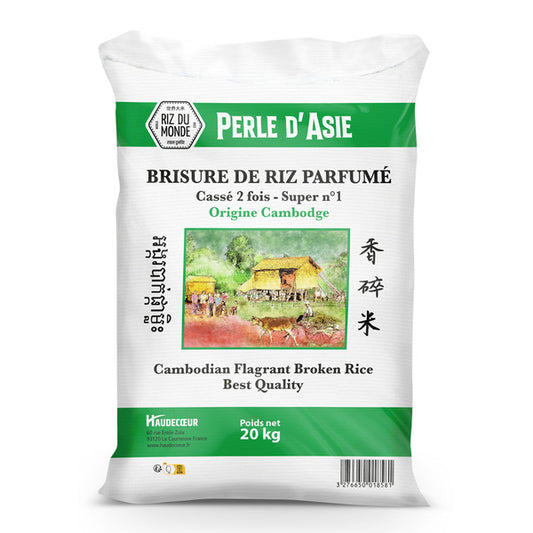 Brisure de riz Cambodge cassé X2 Perle d'Asie 20kg Riz du Monde