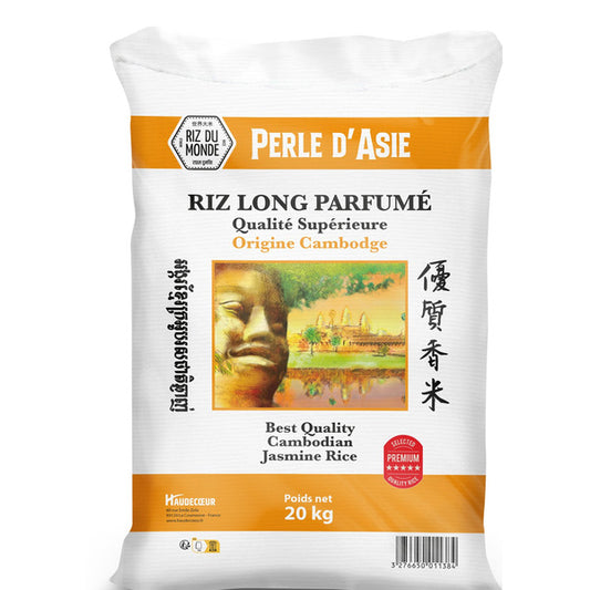 Riz Parfumé Cambodge Perle d'Asie 20 kg Riz du Monde